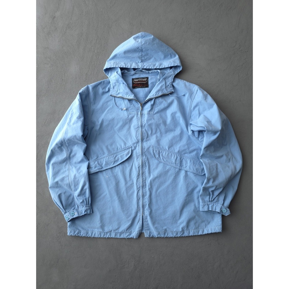 Vintage 1960s Fritsch & Co. Protector Baby Blue Mountain Parka Windbreaker M